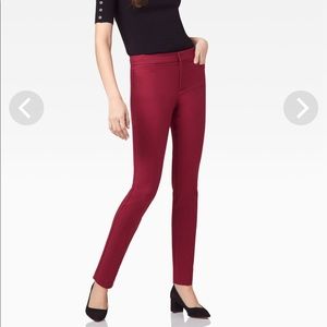 {Ecru} raspberry slim leg dress pants